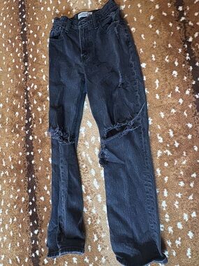 Abercrombie & Fitch Distressed Black Ripped Jeans